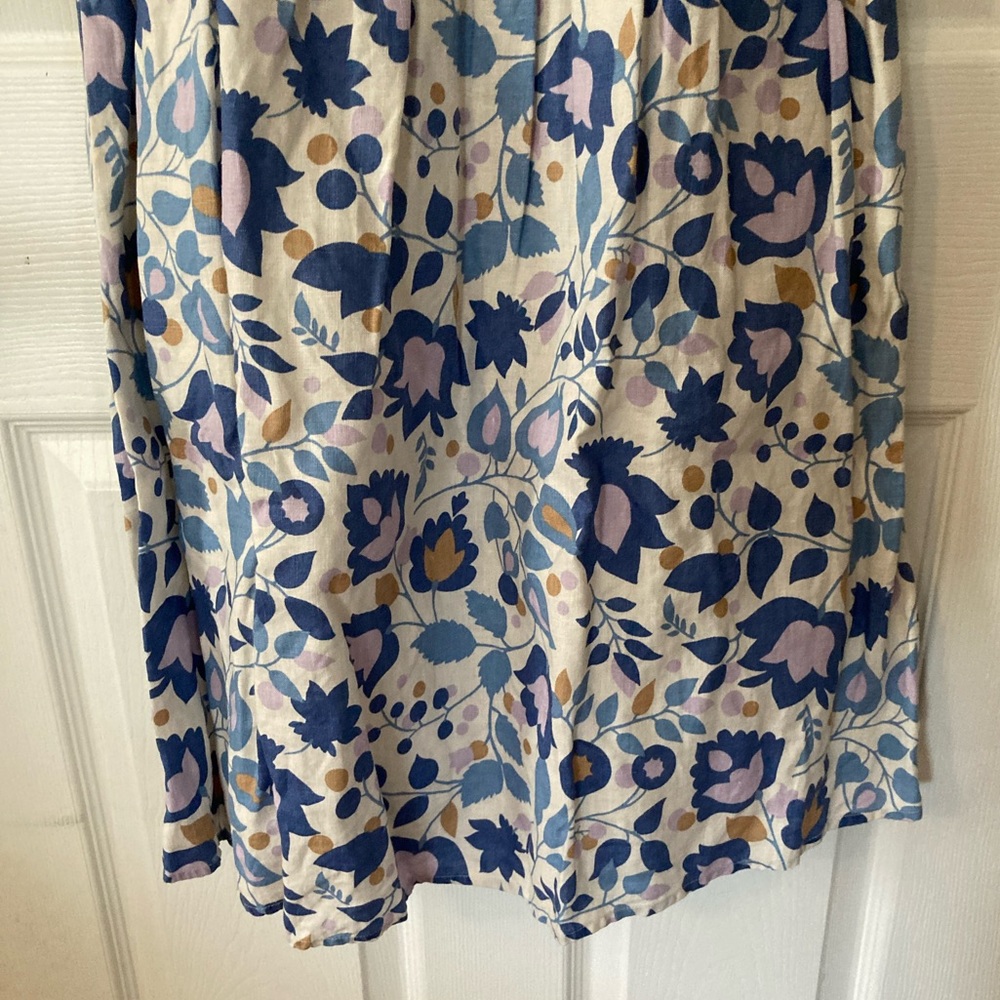Boden Linen Floral Cap Sleeve Spring Dress Sz 6 - Picture 7 of 7